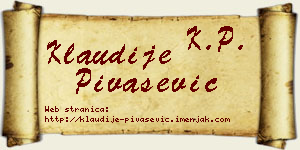 Klaudije Pivašević vizit kartica